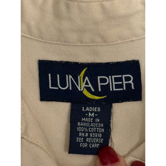 Vtg Luna Pier Women’s Patriotic Raggedy Ann Embroidered Button Down Shirt Sz M - Picture 6 of 8